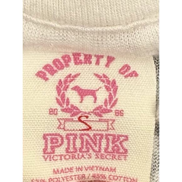 Victorias Secret PINK Sheer Short Sleeve Burnout Logo T-shirt Size Small - Picture 3 of 5